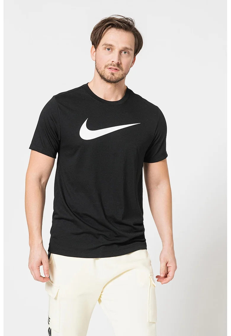 Tricou cu logo, pentru fotbal Park20, Negru
