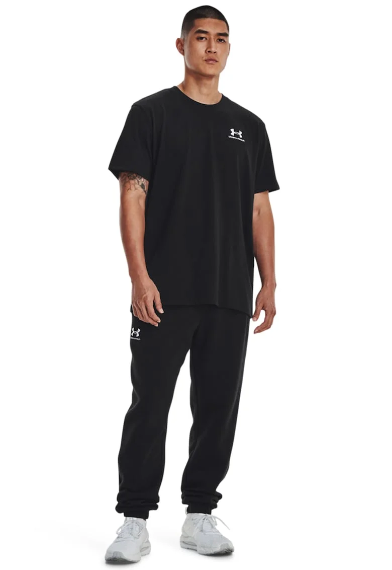 Tricou cu decolteu la baza gatului Heavyweight, Negru