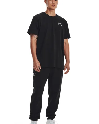 Tricou cu decolteu la baza gatului Heavyweight, Negru