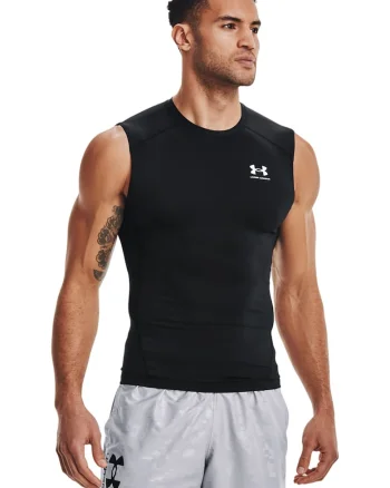 Top slim fit pentru antrenament Armour, Alb/Negru