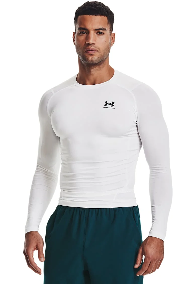 Bluza slim fit pentru antrenament Armour, Alb/Negru