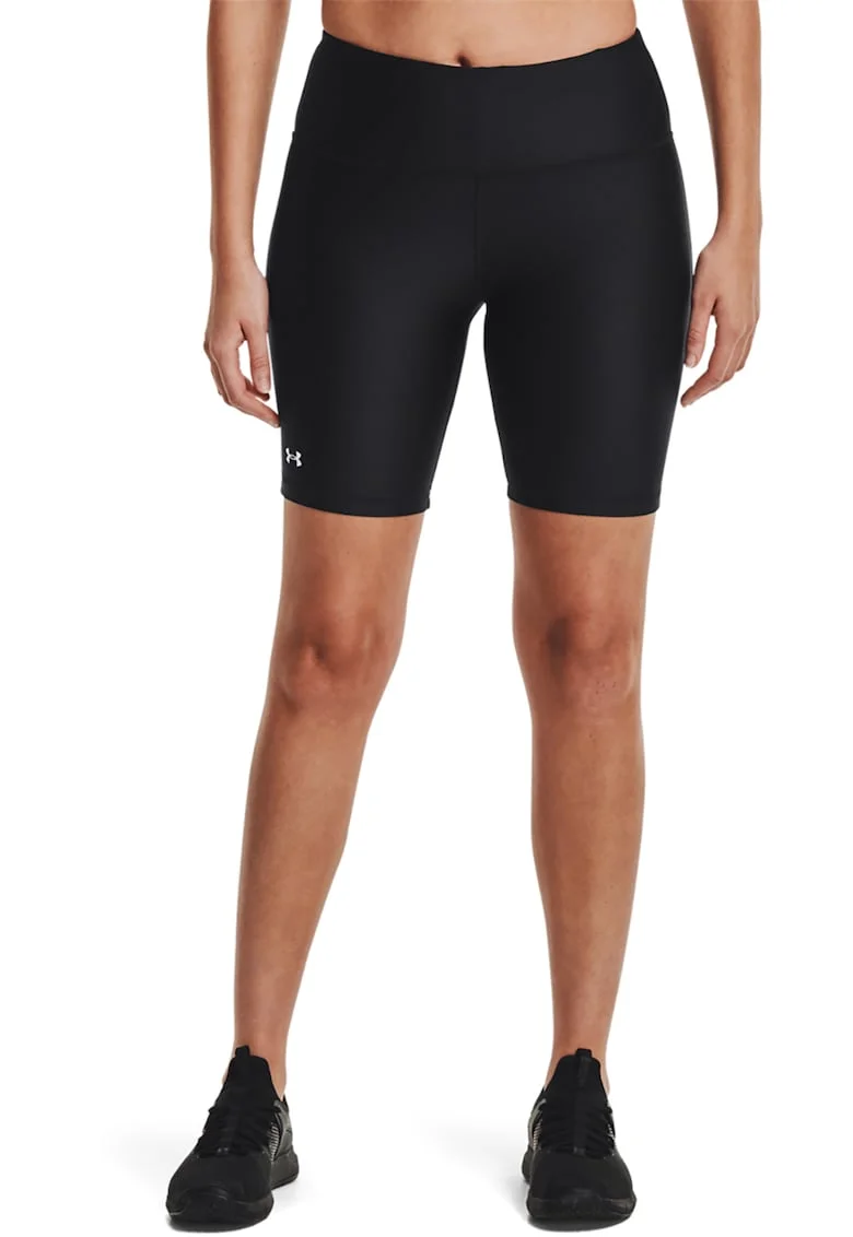 Colanti scurti cu detaliu logo pentru fitness, Alb/Negru