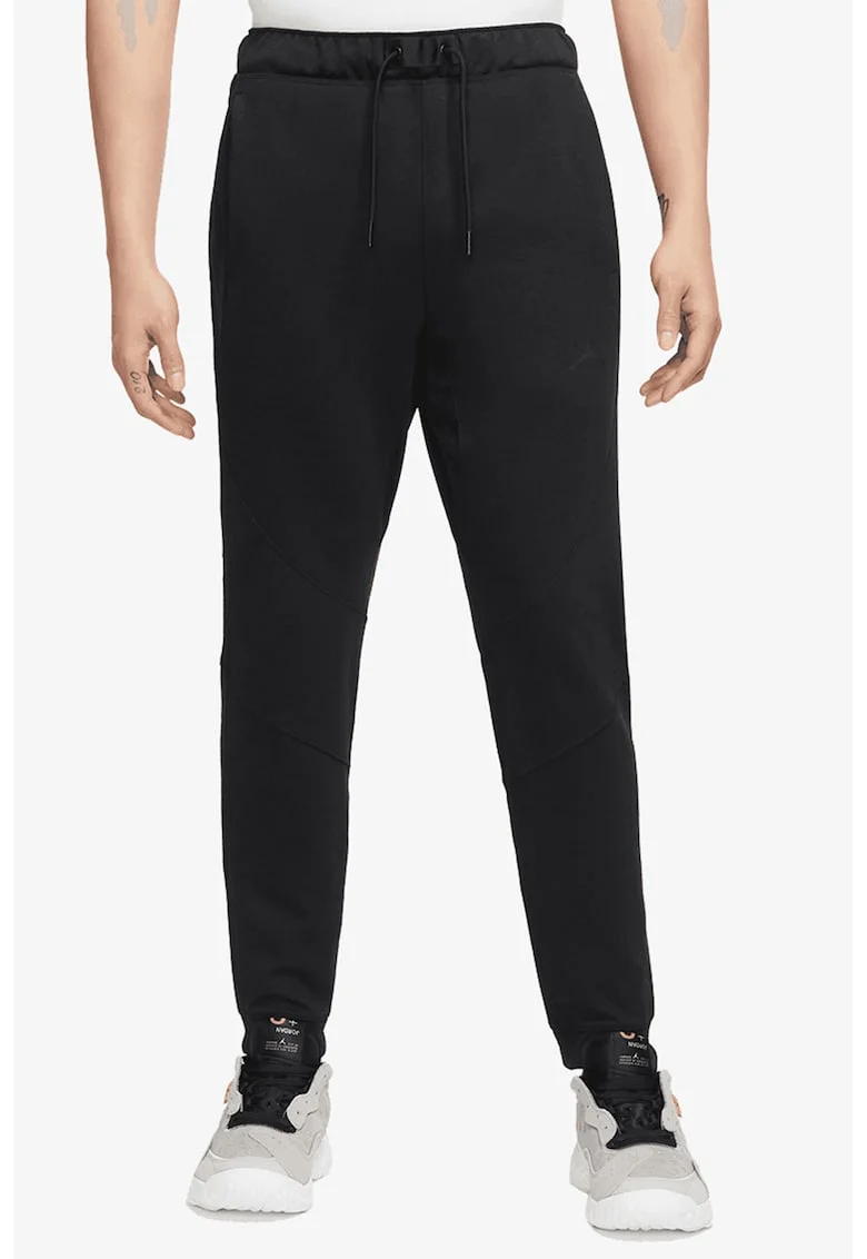 Pantaloni cu talie ajustabila pentru baschet, Negru