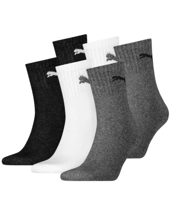 Set de sosete scurte unisex pentru tenis - 6 perechi, Alb/Negru
