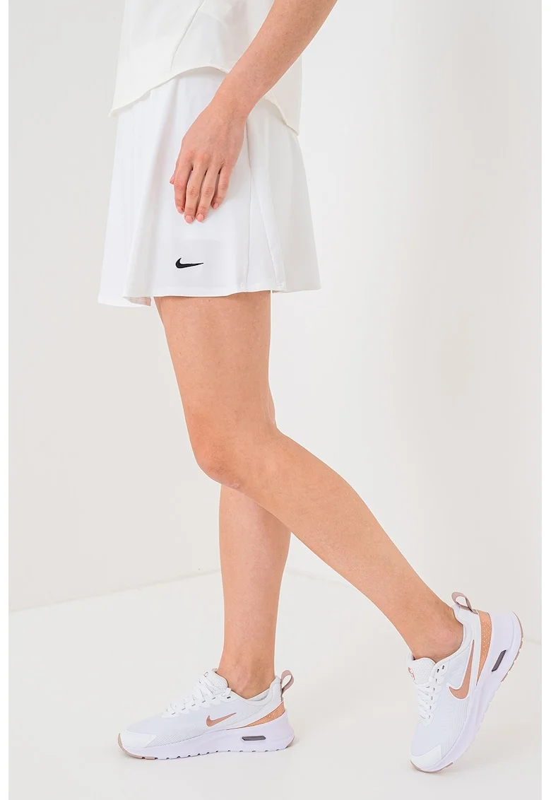 Fusta cu colanti scurti pe dedesubt cu tehnologie Dri- FIt, pentru tenis Victory, Alb optic