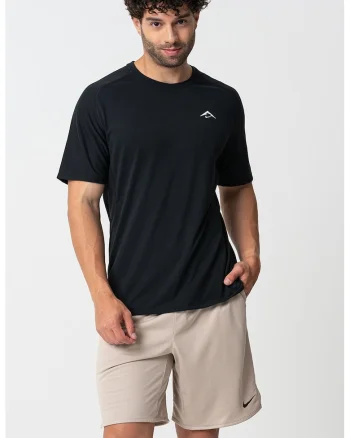 Tricou pentru alergare Trail Solar Chase, Negru