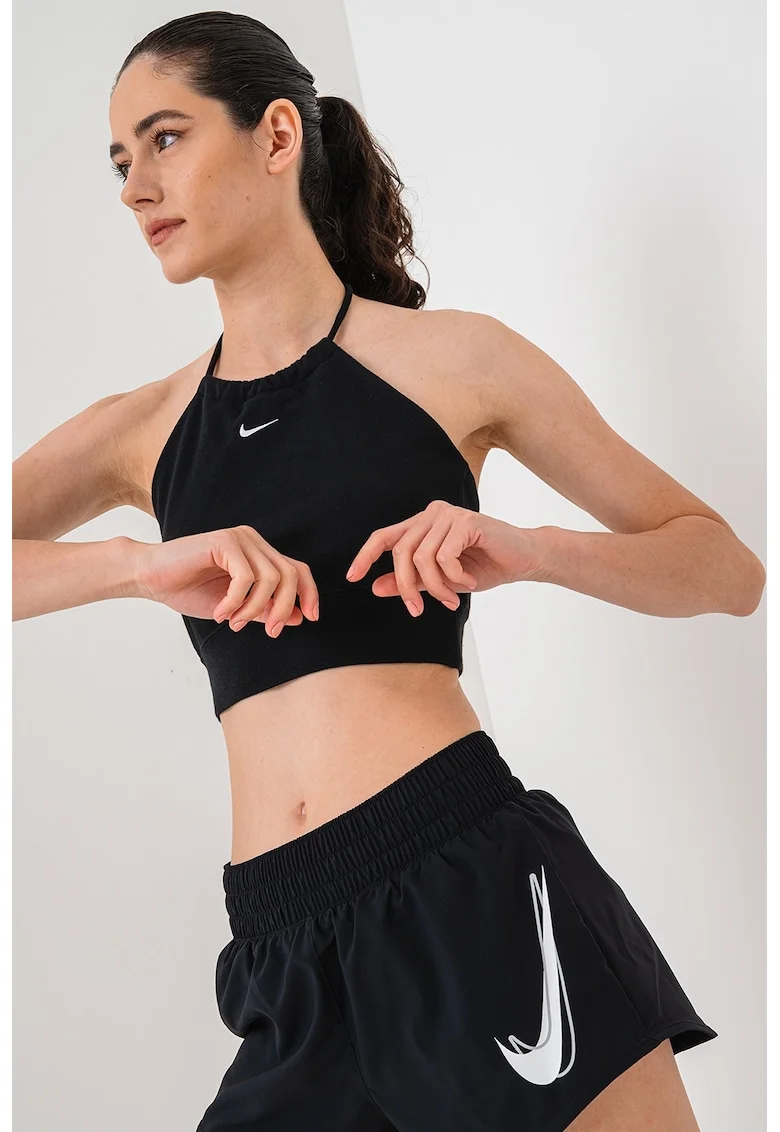 Top crop halter, Negru