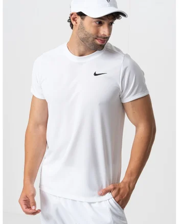 Tricou pentru tenis Court Victory, Alb optic