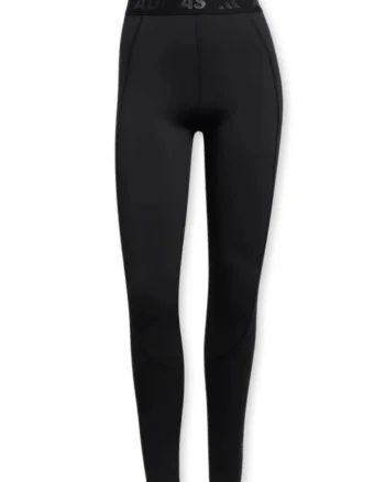 Pantaloni sport dama,  colanti Techfit, negru, material elastic, pentru alergare/antrenament,
