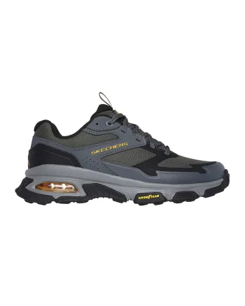 Pantofi de plasa cu garnituri de piele ecologica pentru drumetii Sleek Envoy, Negru/Gri