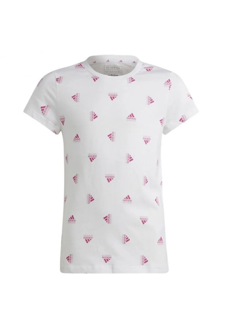 Tricou sport copii  alb din bumbac
