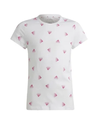 Tricou sport copii  alb din bumbac