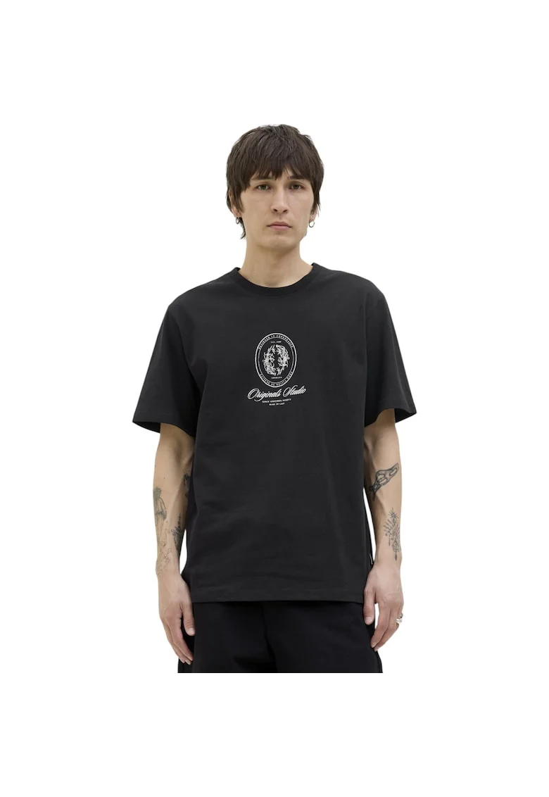 Tricou JACK &JONES Dia Graphic Front 47085, Negru
