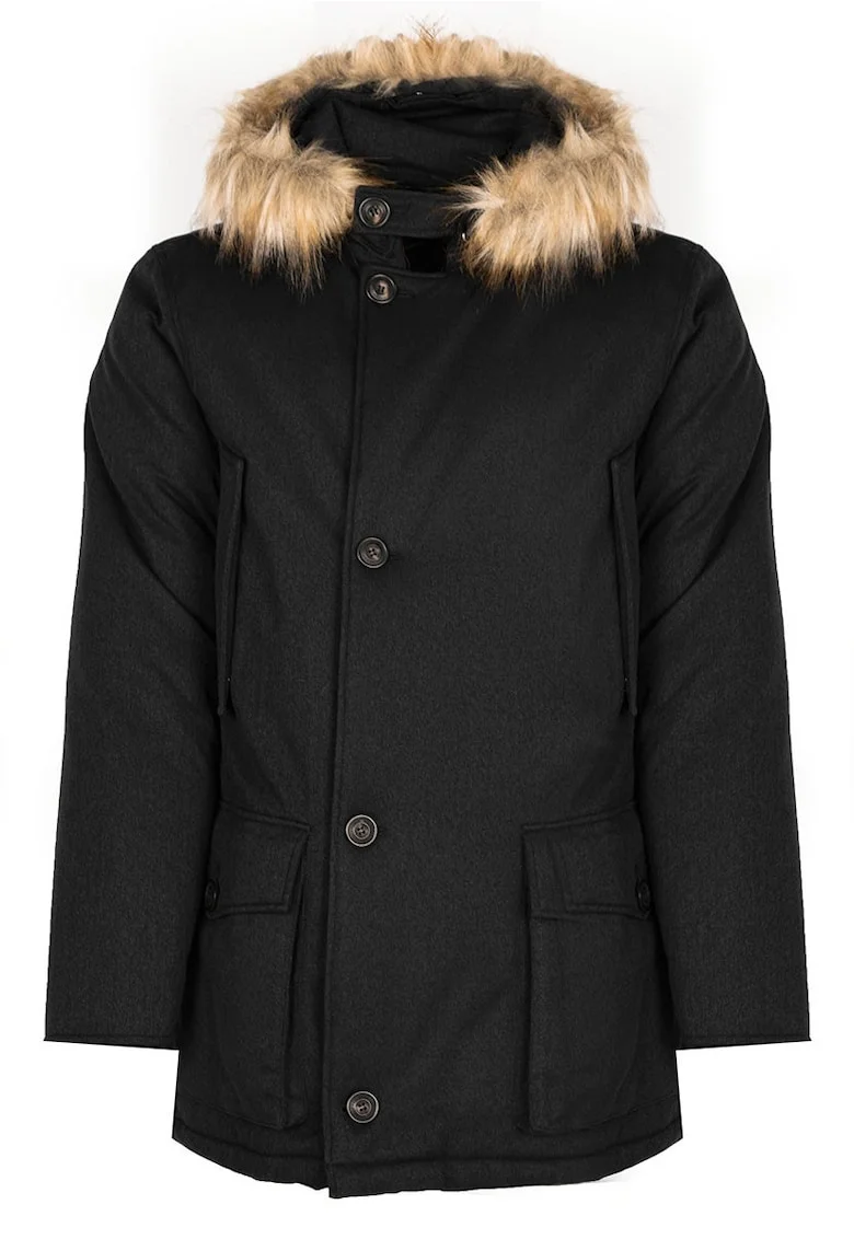 Parka cu umplutura de puf natural si gluga,