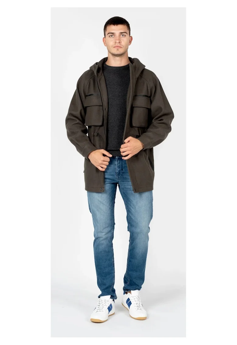Parka cu gluga si buzunare multiple,
