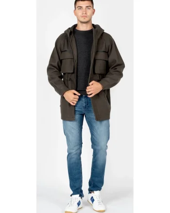 Parka cu gluga si buzunare multiple,