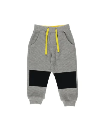 Pantaloni sport cu detaliu negru la genunchi  - Fun Adventure, Gri, pentru baietei, Gri melange