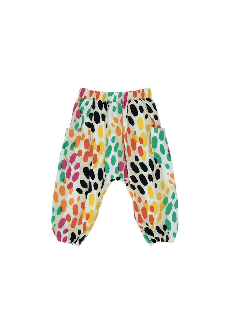 Pantaloni subtiri cu buline multicolore  - Hope, Bej, pentru fetite, Bej