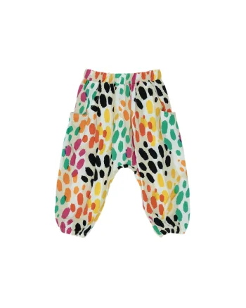 Pantaloni subtiri cu buline multicolore  - Hope, Bej, pentru fetite, Bej