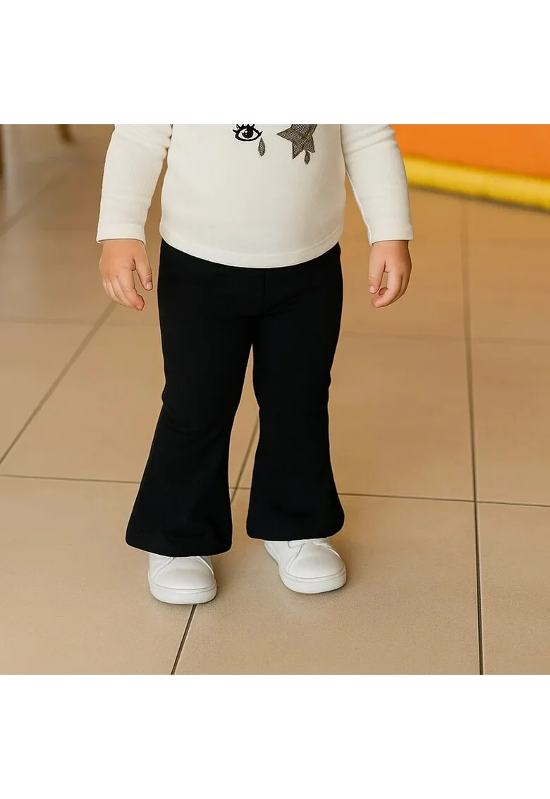 Pantaloni evazati eleganti  - Chic, Negru, pentru fetite, Negru