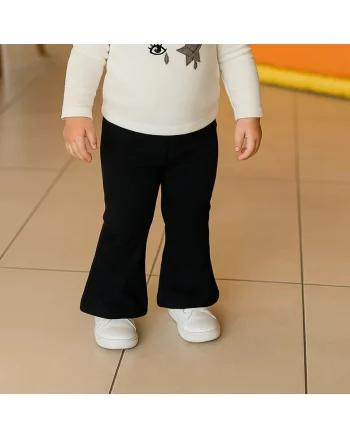 Pantaloni evazati eleganti  - Chic, Negru, pentru fetite, Negru