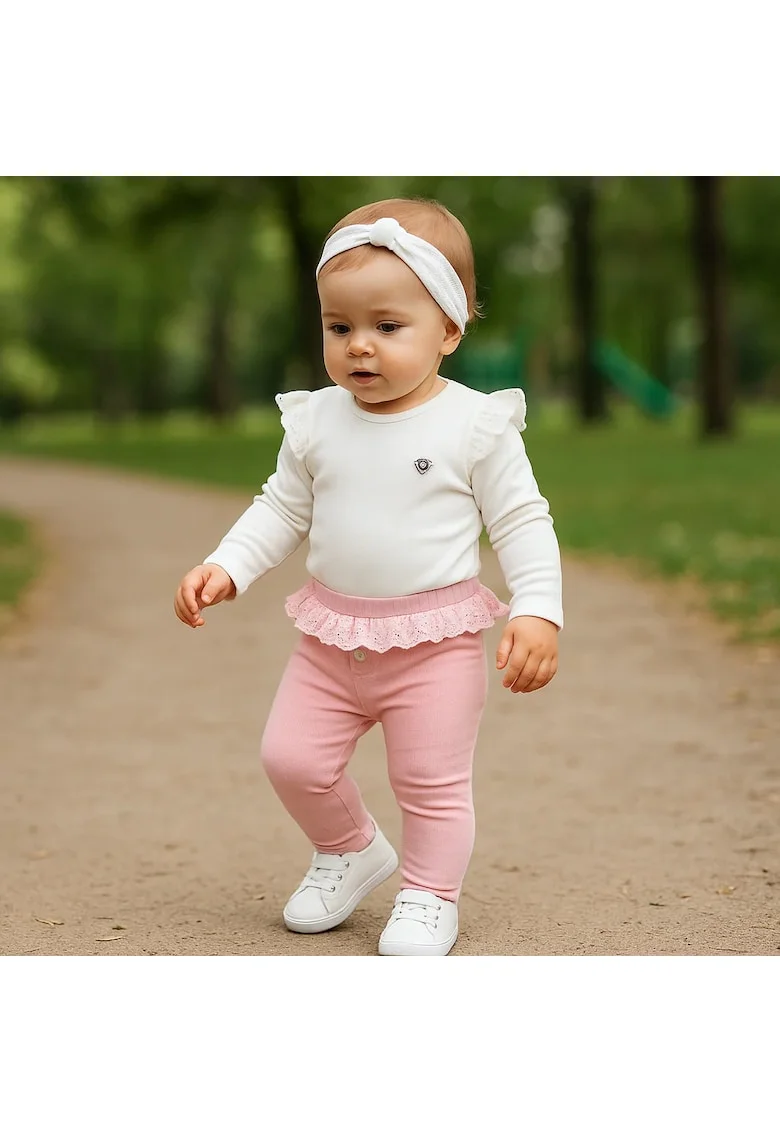 Colanti cu volan in talie  - Dream On, Roz Pudrat, pentru fetite, Roz pudrat