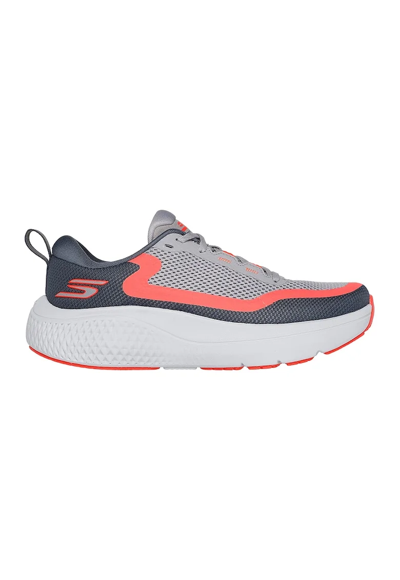 Pantofi sport cu logo Go Run Supersonic Max, Gri/Roz somon