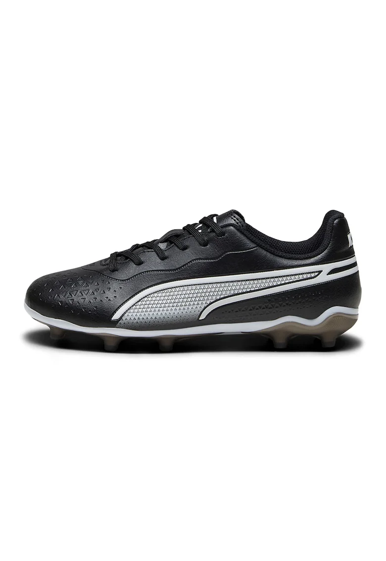 Ghete cu crampoane, pentru fotbal King Match FG/AG, Alb/Negru