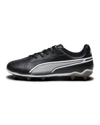 Ghete cu crampoane, pentru fotbal King Match FG/AG, Alb/Negru