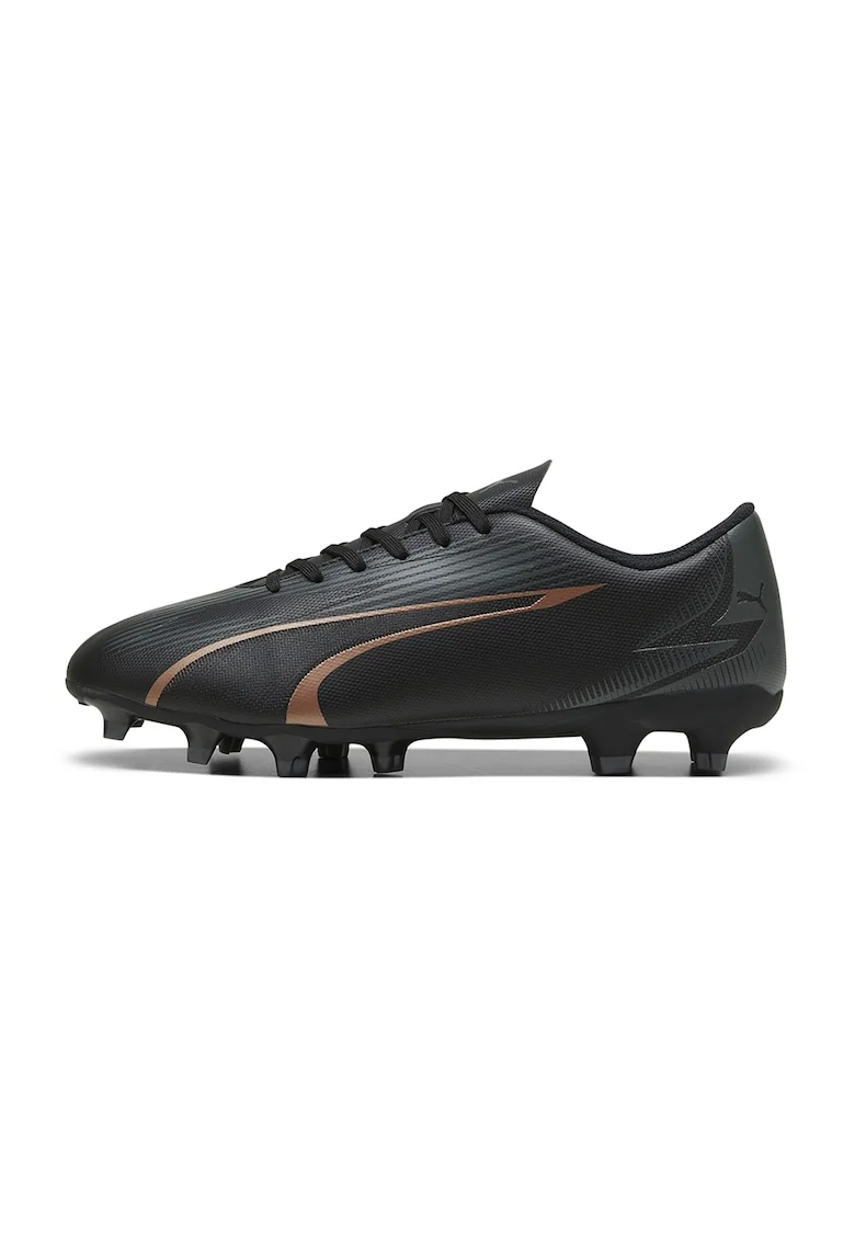 Pantofi de piele ecologica pentru fotbal Ultra Play, Negru/Gri antracit