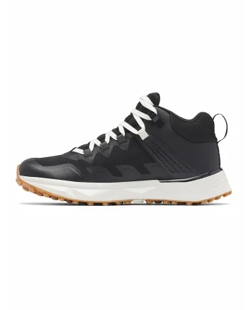 Pantofi impermeabili mid-cut pentru drumetii Facet 75, Negru