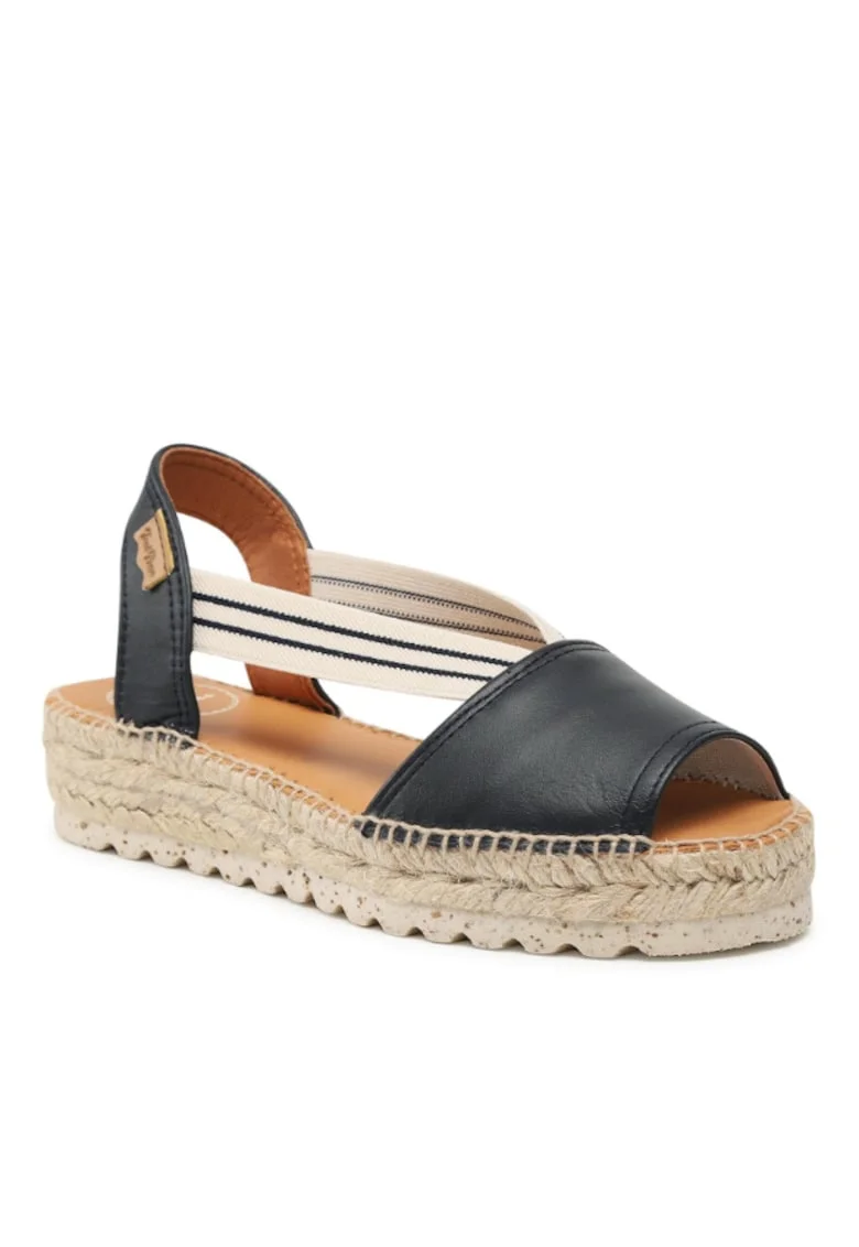 Espadrile dama,  302774487, Albastru, Piele naturala,