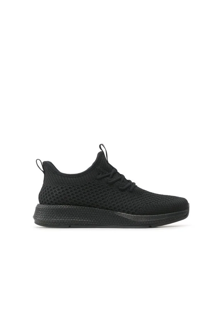 Pantofi sport dama,  590486, Textil, Negru,