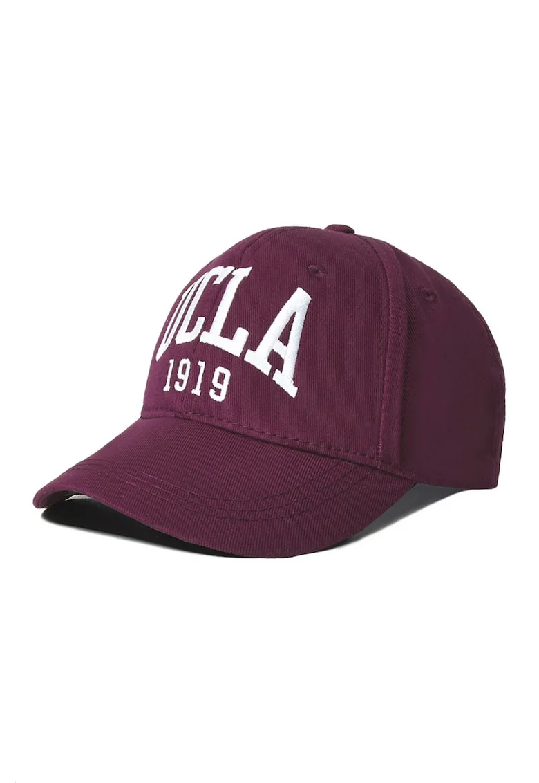 Sapca unisex cu logo brodat Ballard, Visiniu/Alb optic