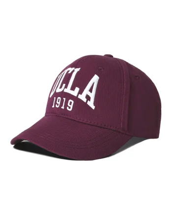 Sapca unisex cu logo brodat Ballard, Visiniu/Alb optic