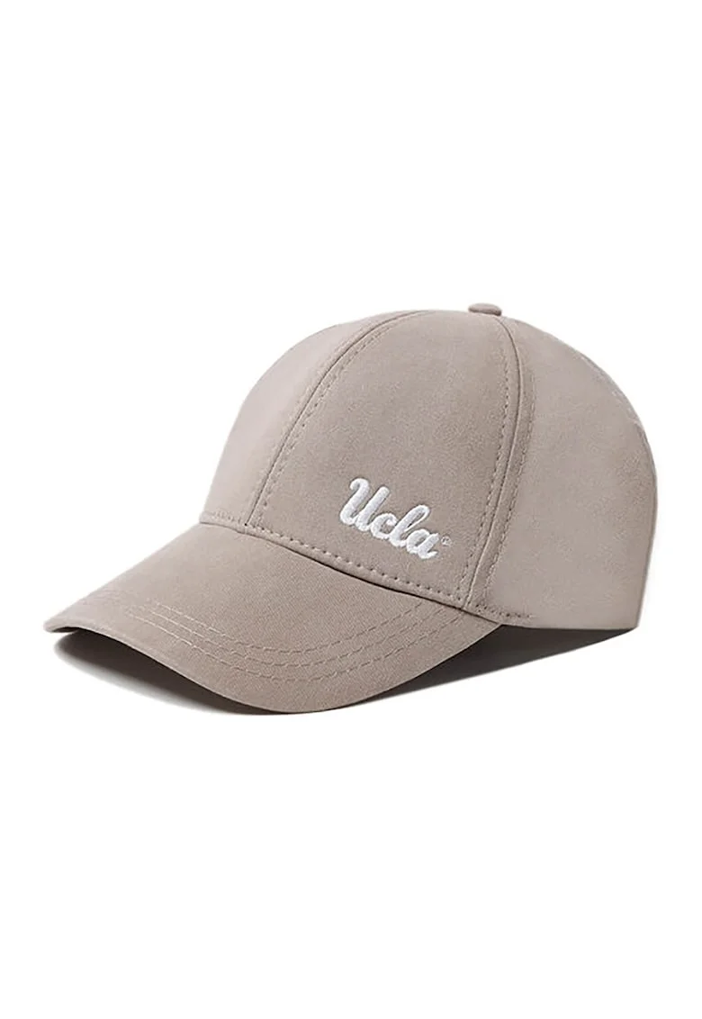 Sapca baseball unisex cu inchidere velcro Jenner, Maro taupe/Alb optic
