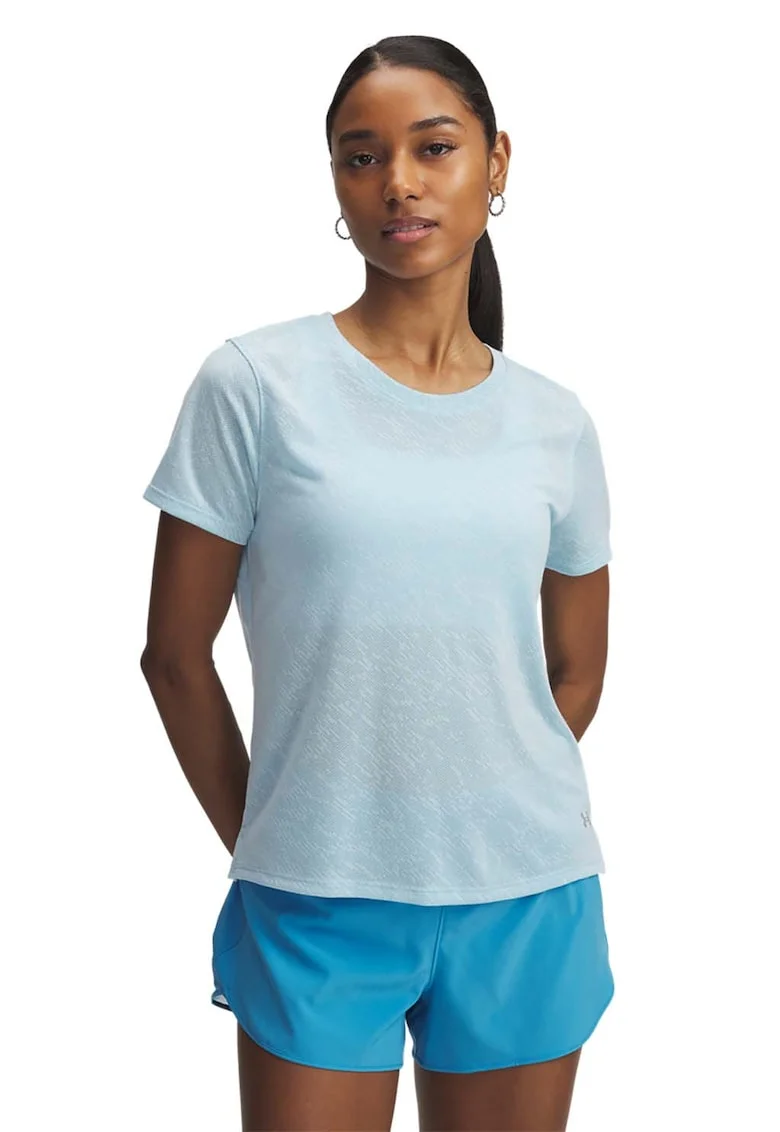 Tricou cu model camuflaj pentru alergare Launch, Albastru pastel
