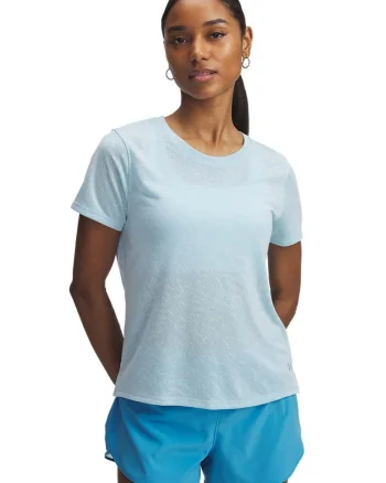 Tricou cu model camuflaj pentru alergare Launch, Albastru pastel