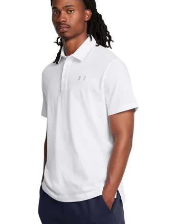 Tricou polo cu detaliu logo, pentru fitness, Alb optic