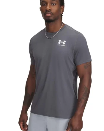 Tricou cambrat pentru fitness Heatgear, Gri inchis