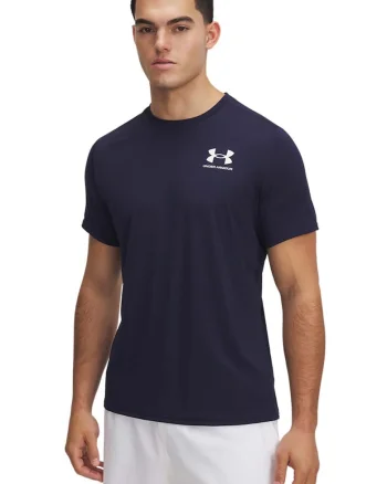 Tricou cambrat pentru fitness Heatgear, Alb/Bleumarin