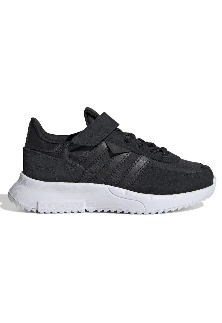 Pantofi sport copii,  Retropy F2 CF EL C, piele intoarsa/textil, negru