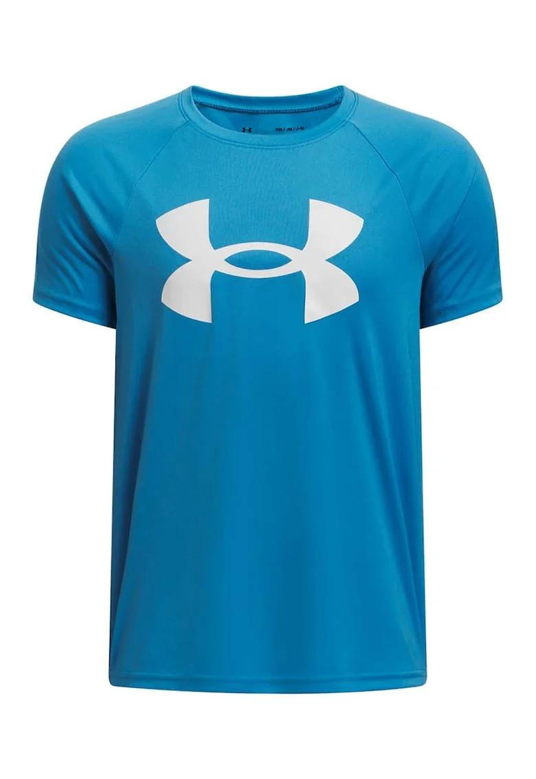 Tricou lejer pentru fitness Tech™, Alb/Albastru aquamarin