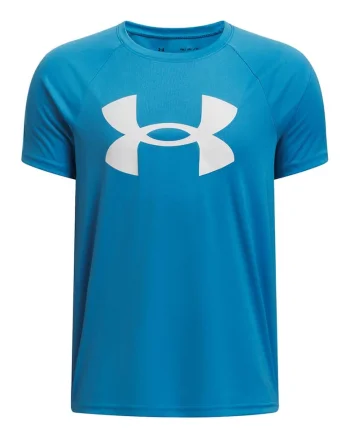 Tricou lejer pentru fitness Tech™, Alb/Albastru aquamarin