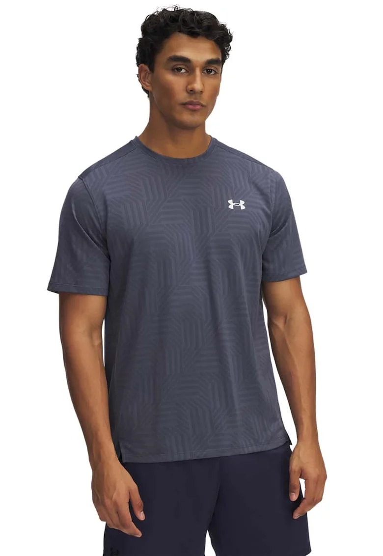 Tricou pentru fitness Tech™ Vent Geotessa, Gri carbune