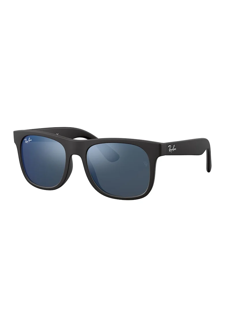 Ochelari de soare patrati Justin, Negru/Negru stins