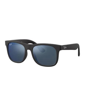 Ochelari de soare patrati Justin, Negru/Negru stins