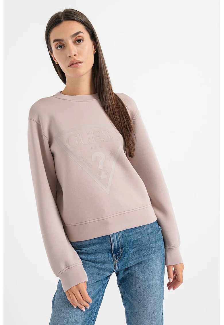 Bluza de trening cu imprimeu logo, pentru fitness