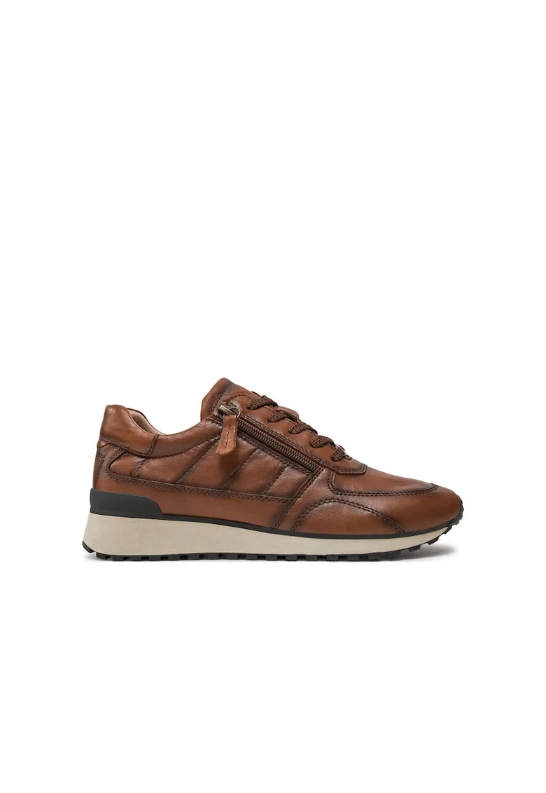 Pantofi sport dama,  304314, Piele naturala, Maro,