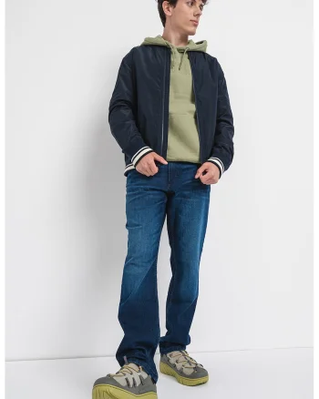 Jacheta bomber de fermoar, Bleumarin